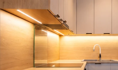 Cabinet lighting from the approved design